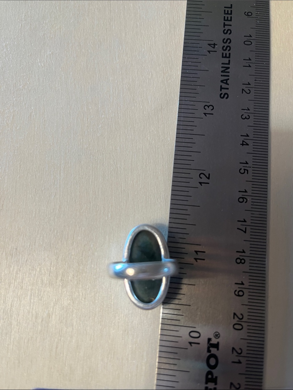 Sterling sliver labradorite ring aprox. size 6.5 marked 925 - Picture 5 of 5
